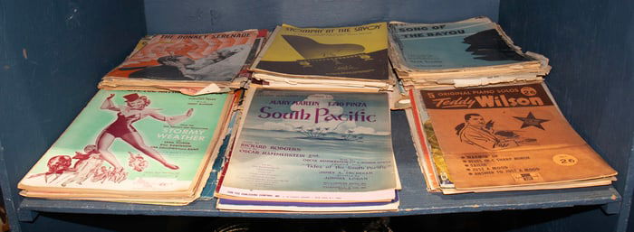 A collection of vintage sheet music, Senator Feinstein Estate