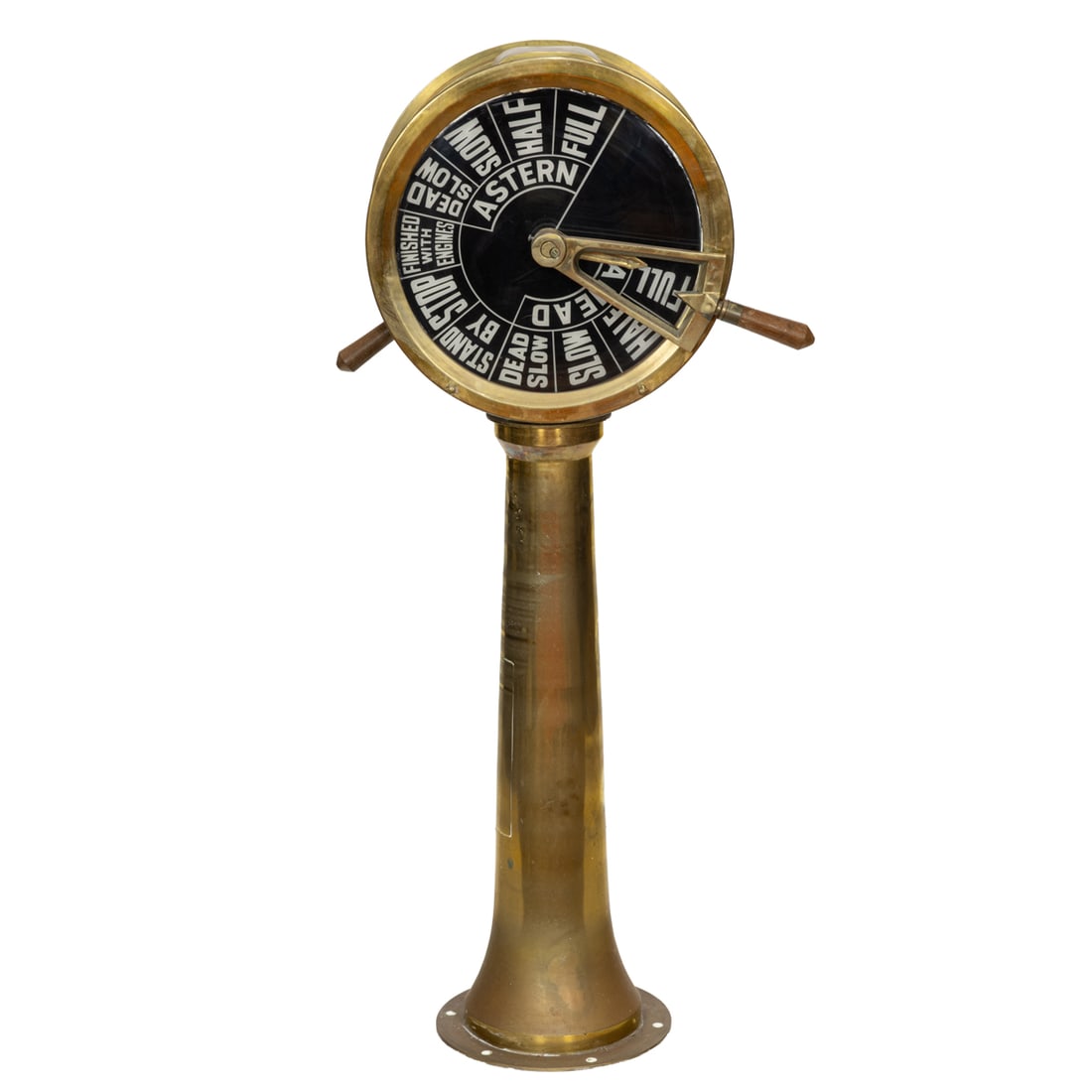 A brass ship’s telegraph presented to Dianne Feinstein from Bay Area naval group, Senator (1 of 4)