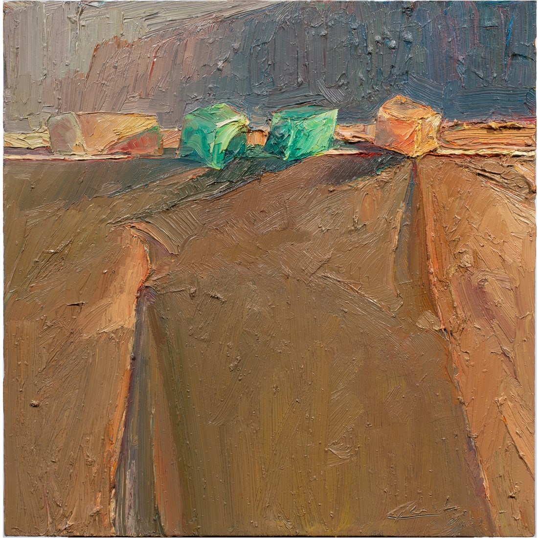 Painting, Jian Wang: Jian Wang (Chinese, b. 1958), Chinese Candies, 2007, oil on canvas, signed and dated lower right, canvas (unframed): 24"h x 24"w