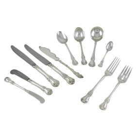 A partial service of Wallace sterling flatware in the Discovery pattern