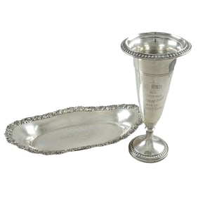 Two sterling golf trophies, circa 1930s