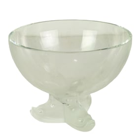 A Lalique glass Igor pedestal bowl