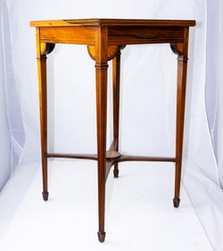 An Adam style inlaid rosewood side table late 19th century
