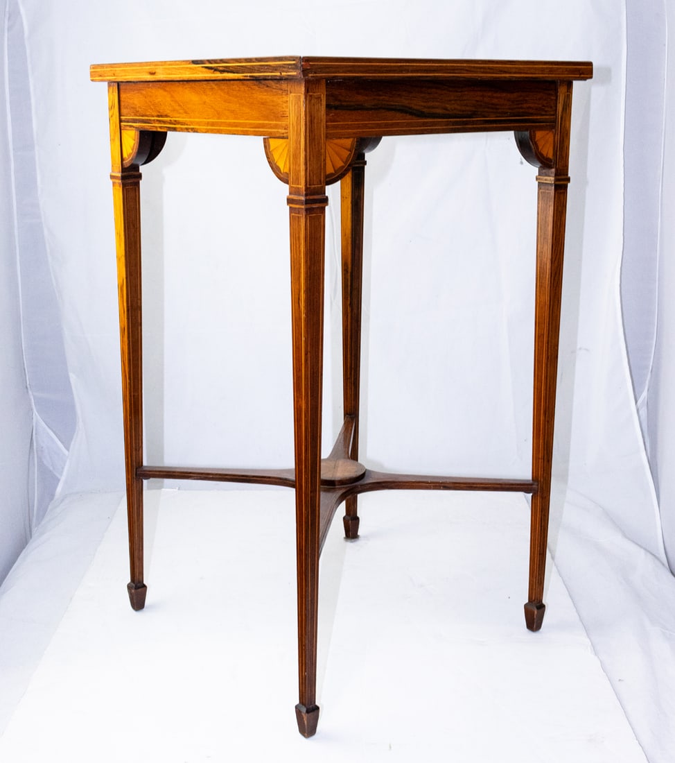 An Adam style inlaid rosewood side table late 19th century (1 of 4)