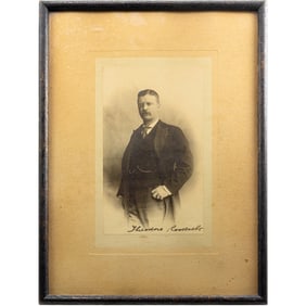 A signed silver gelatin photograph of Theodore Roosevelt