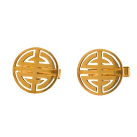 A pair of 14k gold cufflinks