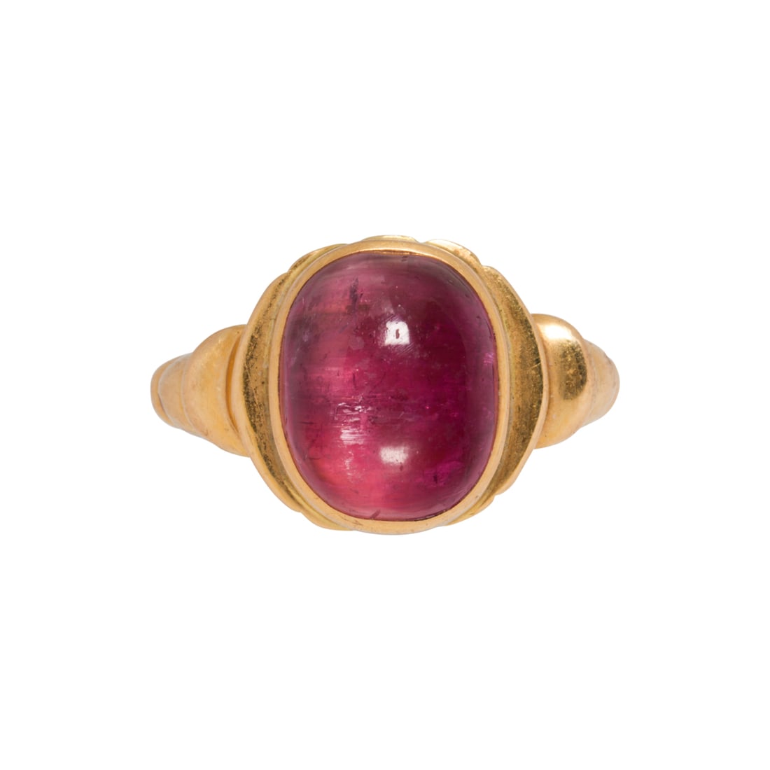 A pink tourmaline and 18k gold ring (1 of 2)