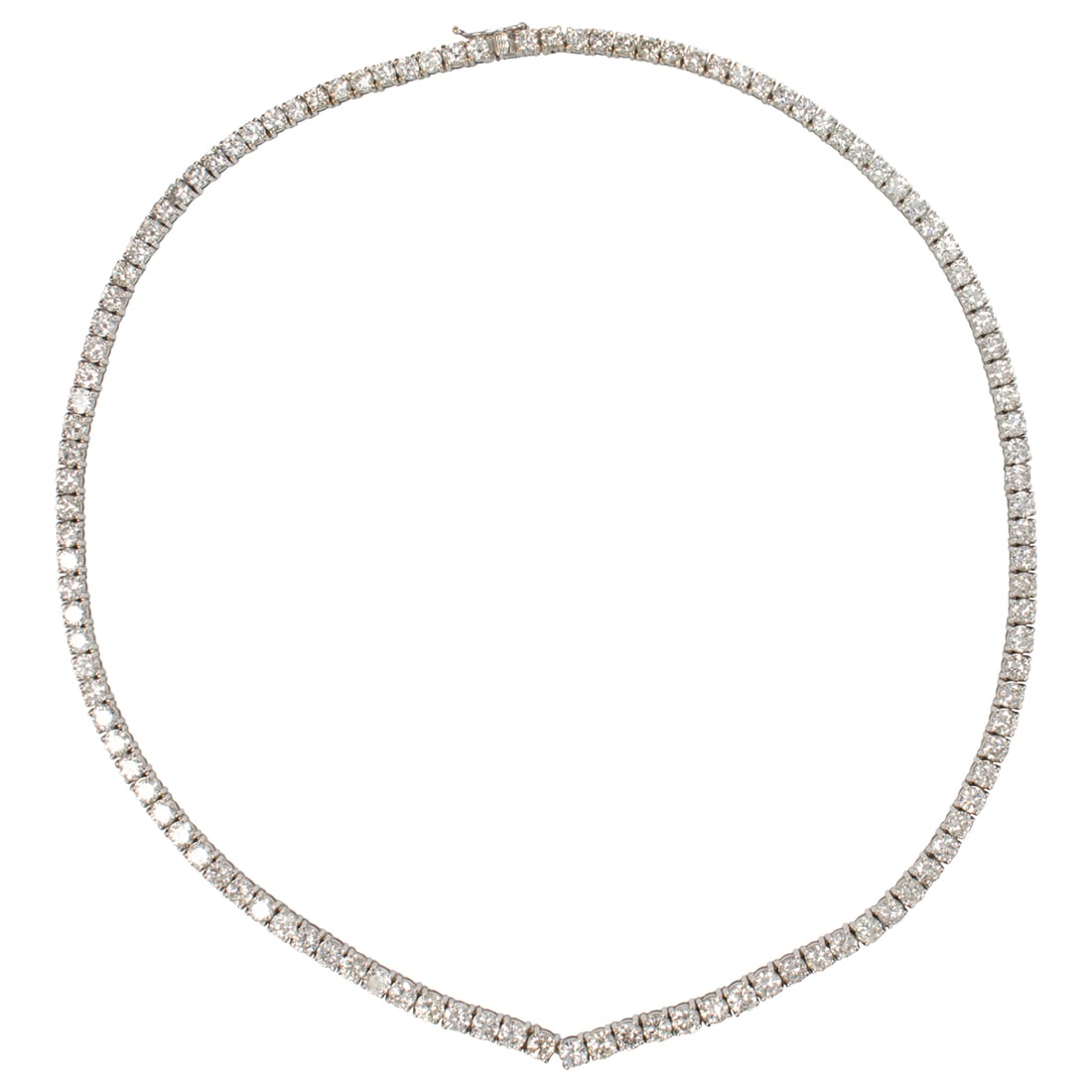 A diamond and 18k white gold rivi?re necklace (1 of 1)