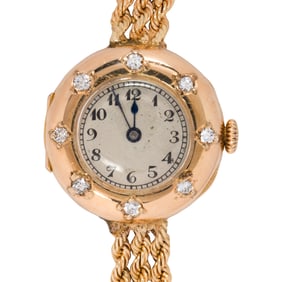 A Borel Fills & co diamond and 14k watch