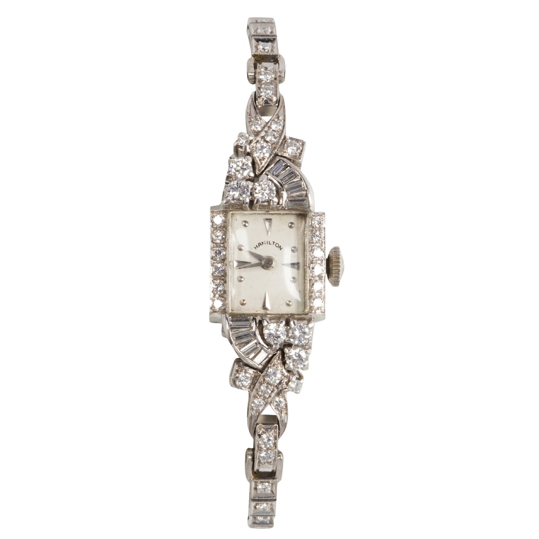 A Hamilton diamond and platinum watch (1 of 2)
