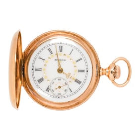 An Elgin 14k gold pocket watch