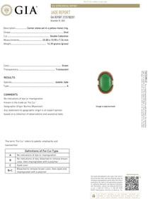 A Fei Cui grade A jade, ruby, and 18k gold ring