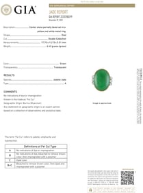 A Fei Cui grade A jadeite, diamond, and 14k gold ring