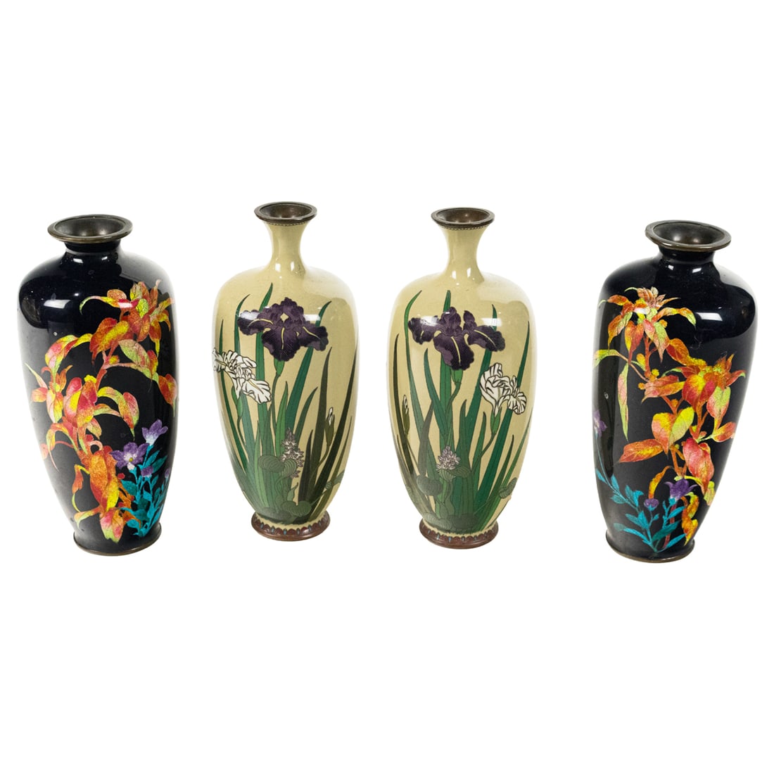 (lot of 4) Japanese cloisonne enamel vases (1 of 4)