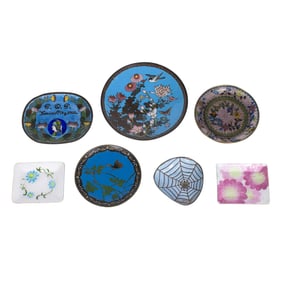 (lot of 3) Japanese cloisonne enamel vases