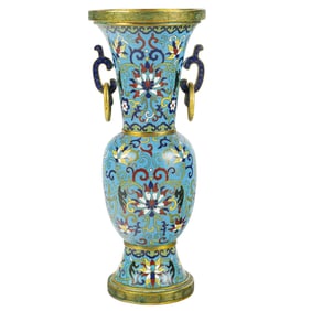 A Chinese cloisonne enamel vase