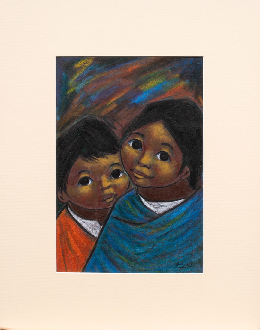 Works on paper, Arturo Nieto: (lot of 3) Arturo Nieto (Ecuadoran, 1933-1995), Assorted Portraits, pastels on paper, each signed, overall (with mat, for largest): 20"hx 16"w