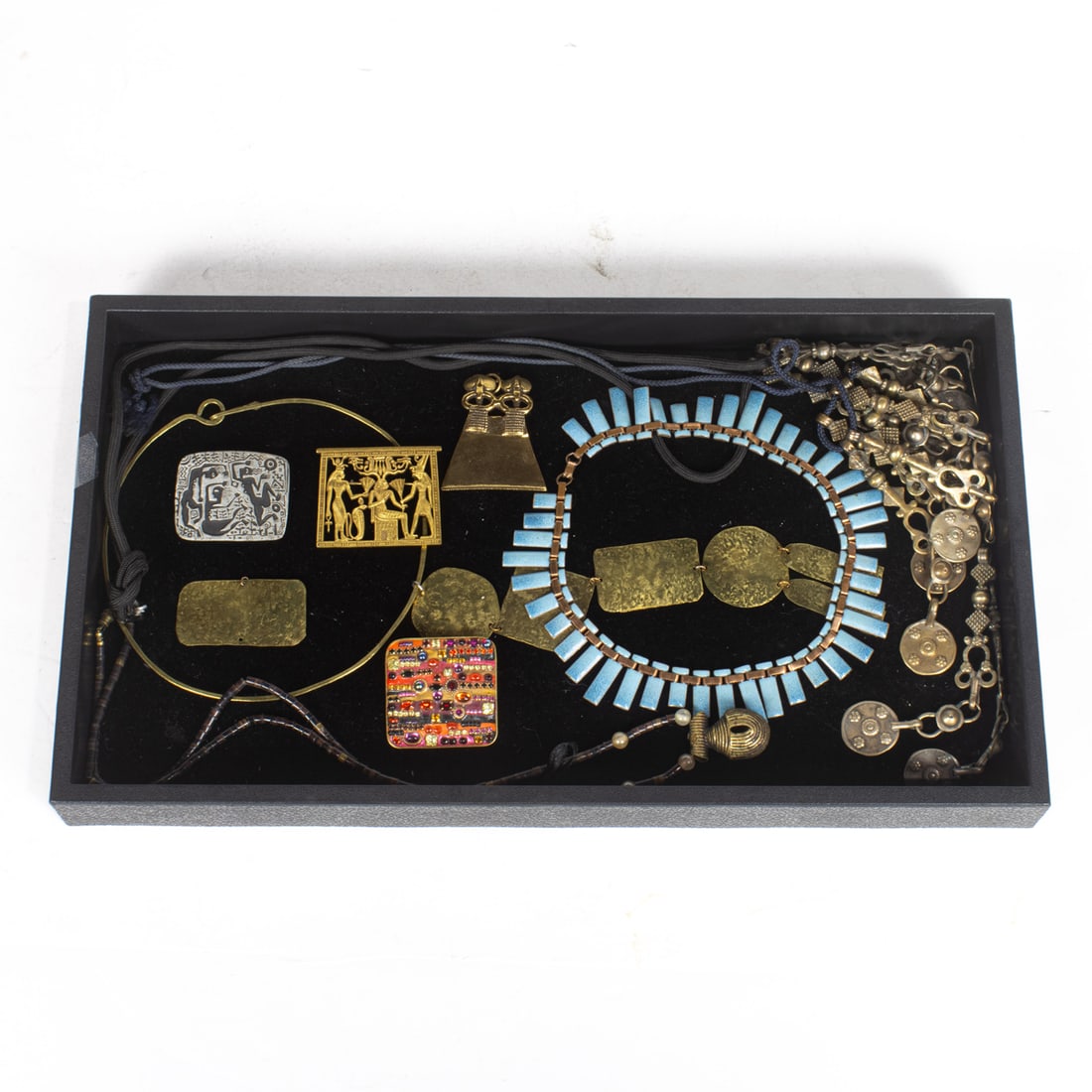 Eight pieces of museum reproduction and vintage costume jewelry comprising necklaces and brooches (1 of 1)