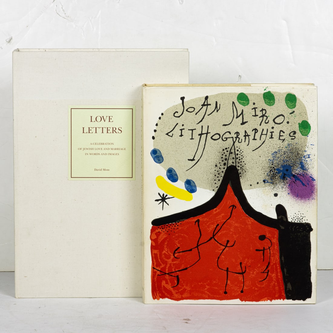 Two books, 'Joan Mir? Lithographs, Volume I' and 'Love Letters: A Celebration of Jewish Love and (1 of 1)