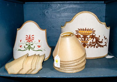 A group of lamp shades