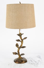 A contemporary gilt vine form 'Grow' table lamp