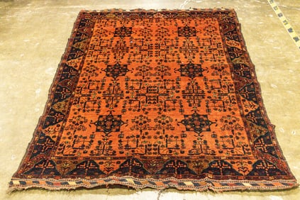 A semi antique Afghan carpet, 4'1" x 6'2"
