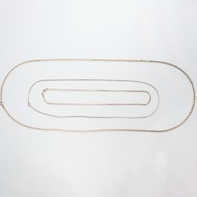 Three sterling silver chains