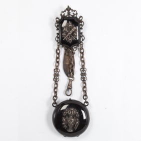 A Victorian pocket watch chatelaine