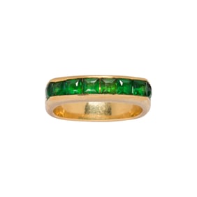 A plastic and 18k gold ring