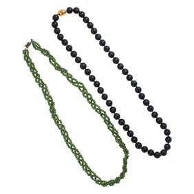 Two beaded necklaces