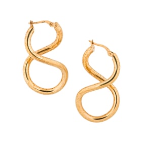 A pair of 14k gold plated earrings