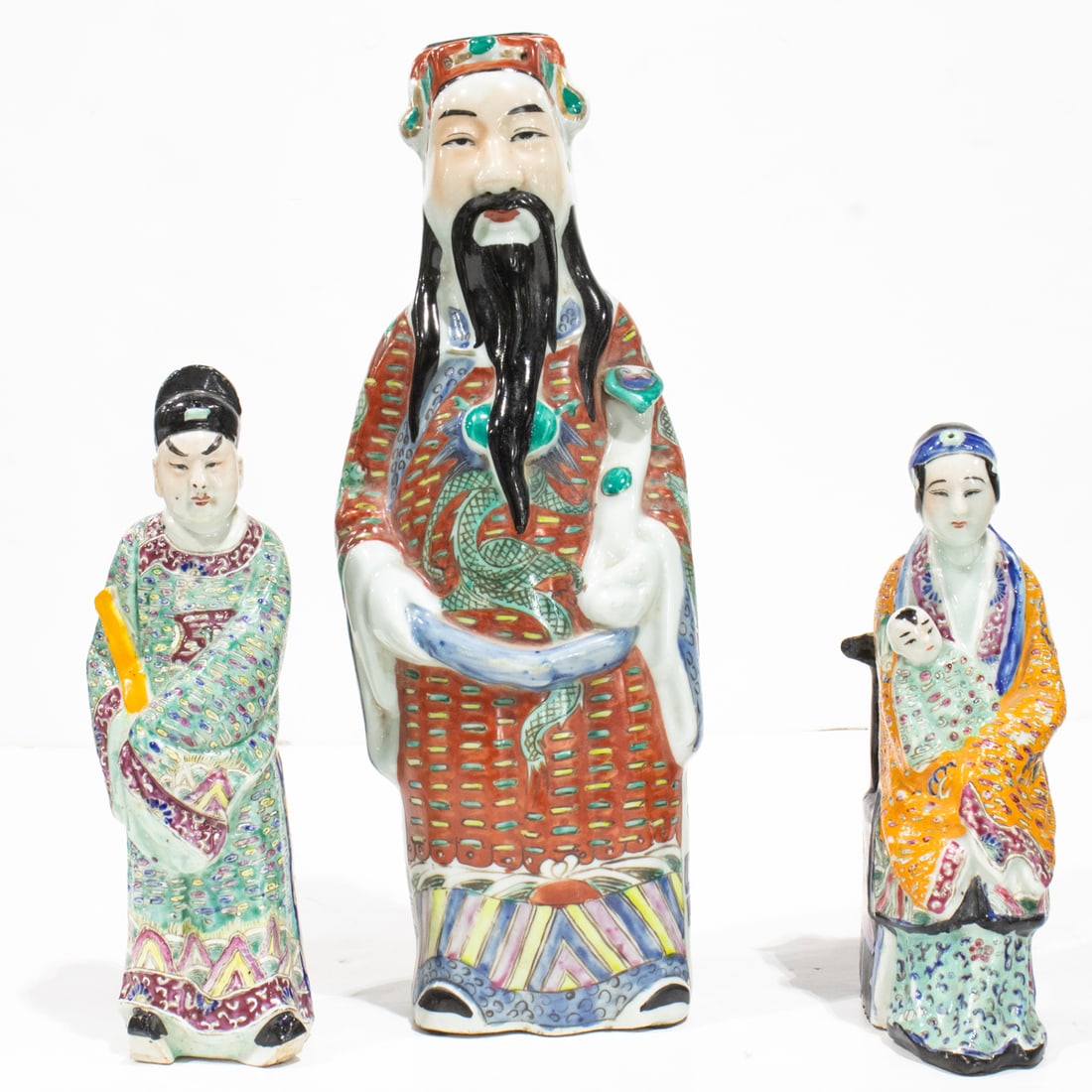 (lot of 3) Chinese famille rose figures (1 of 1)