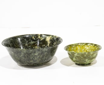 (lot of 2) Chinese hardstone bowls