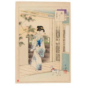 Mizuno Toshikata (1866-1908) - Yu agari - Kansei koro fujin