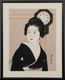 Ito Shinsui - Clock and Beauty II
