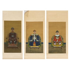 (lot of 3) Chinese ancestor paintings