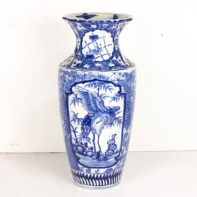 An Imari blue and white vase