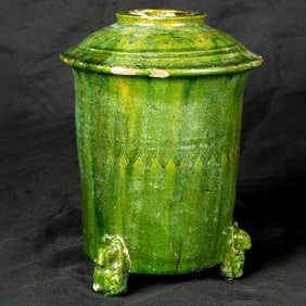 A Chinese green glazed granary