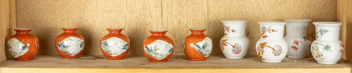 A Shelf of Chinese porcelain articles