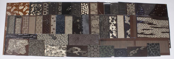 Group of katagami (kimono stencils)