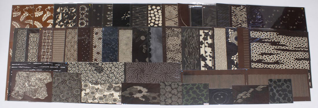 Group of katagami (kimono stencils) (1 of 1)