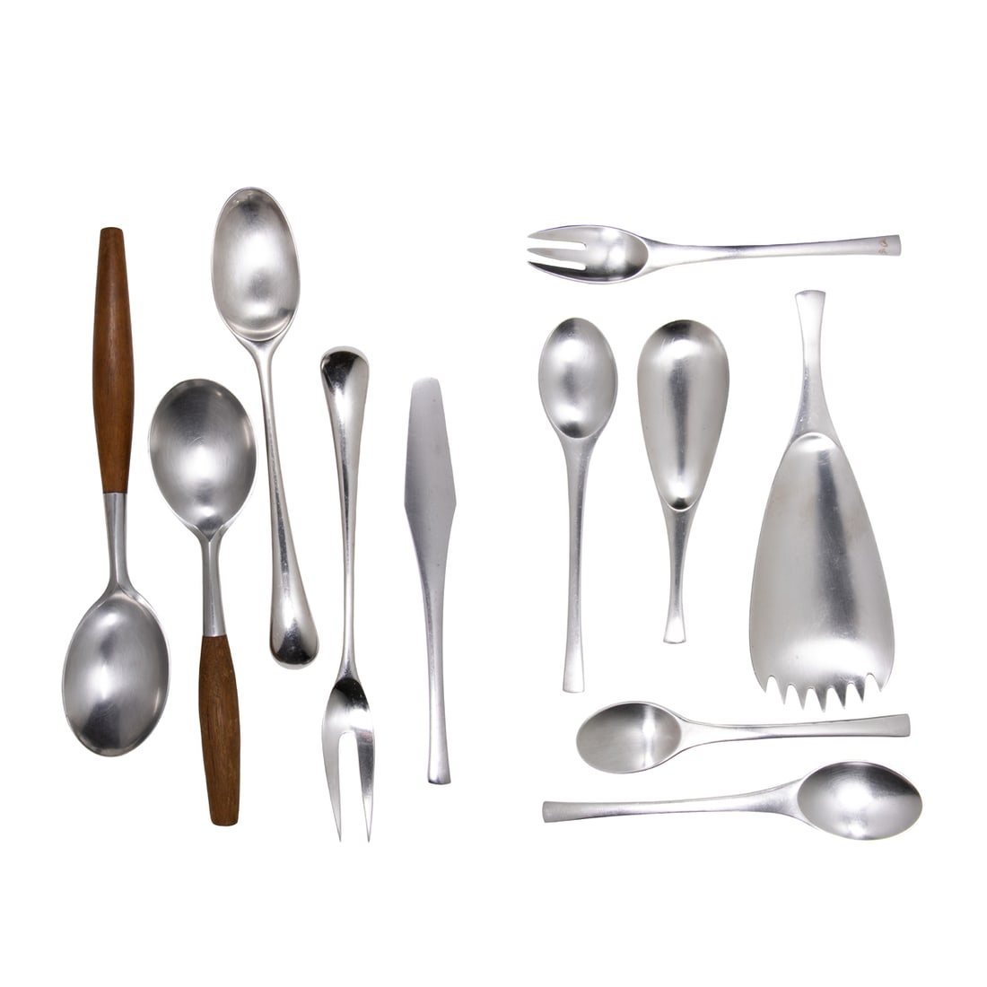 A Dansk stainless steel flatware service in the Odin pattern designed by Jens Quistgaard in 1965, (1 of 8)