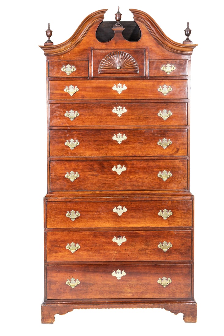 An American Chippendale chest on chest circa 1760 (1 of 5)