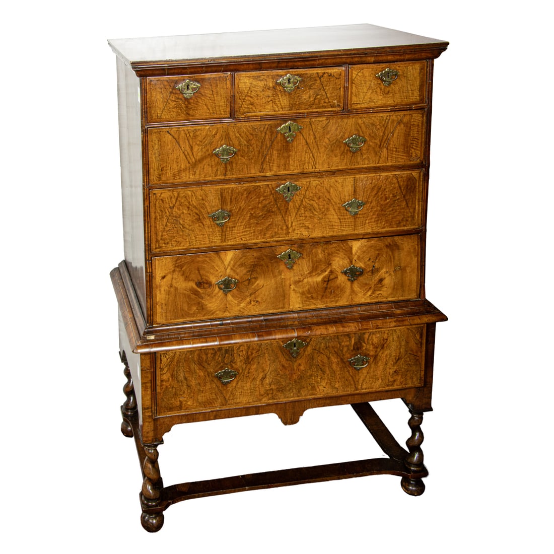 An English William and Mary chest on stand 18th century (1 of 4)