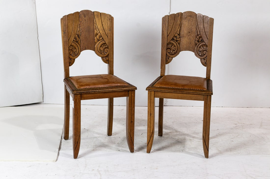 A pair of Art Deco side chairs (1 of 4)