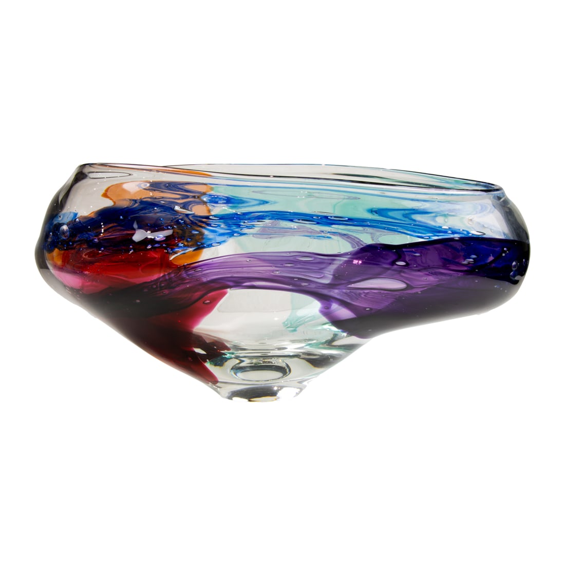 A Leon Applebaum art glass centerpiece bowl (1 of 2)