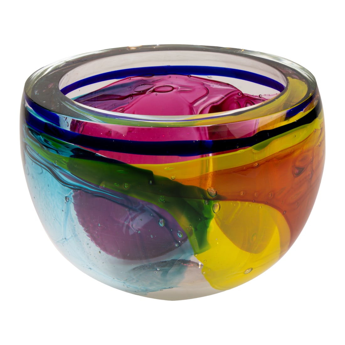 A Leon Applebaum art glass bowl (1 of 2)