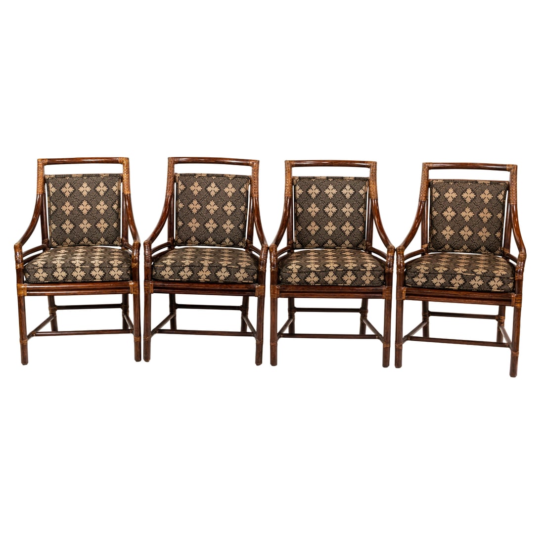 Four McGuire rattan 'Target' dining chairs (1 of 6)