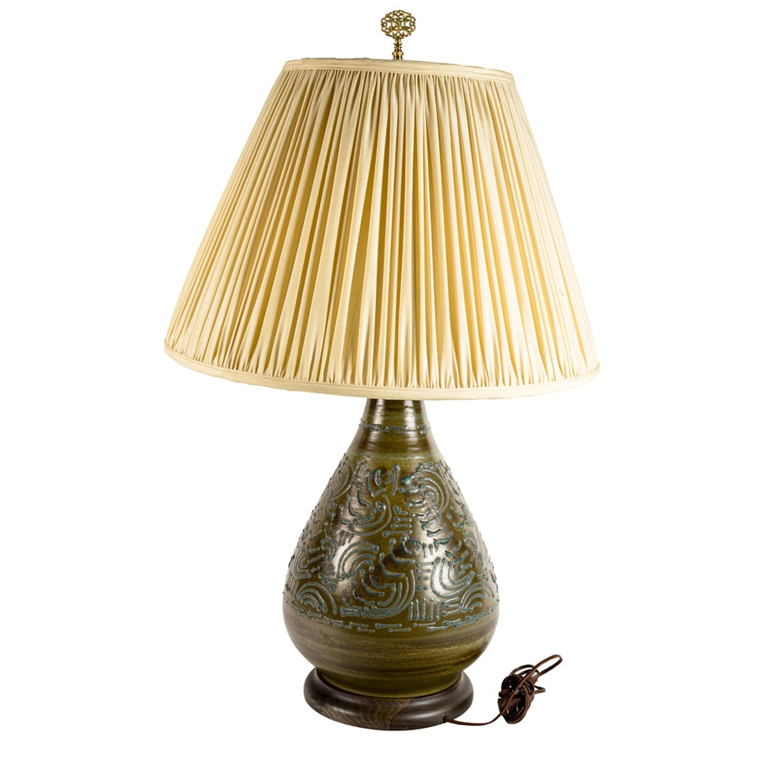 A Mid-Century Modern pottery table lamp (1 of 3)