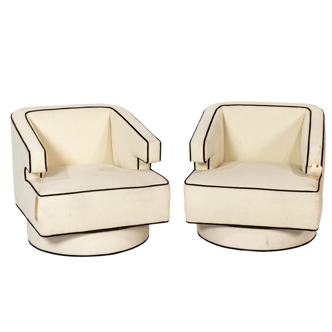 A pair of Modern swivel lounge chairs (1 of 4)